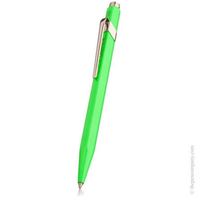 Spectrum Line Caran d'Ache 849 Fluo Ball Point Fluorescent Green in Slimpack Box, Black Ink