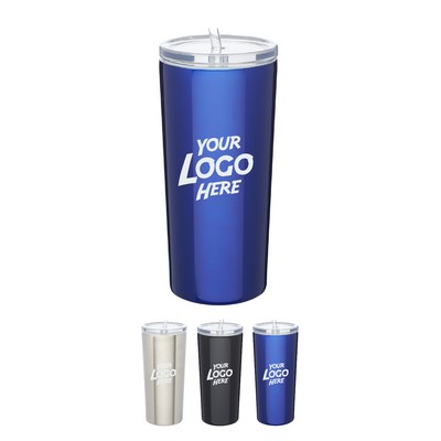 Mira Stainless Steel Tumblers with Straw 16 oz