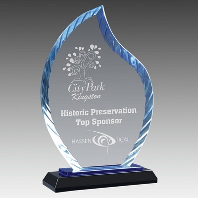 Flame Accent Glass on Base