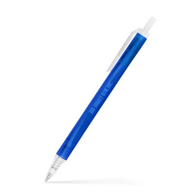 Amber Frosted Translucent Stick Click Pen