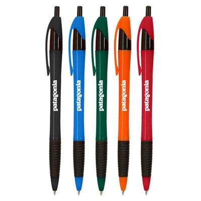 Union Printed - Slims Black Trim Grip Click Pen