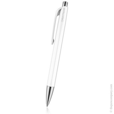 Spectrum Line Caran d'Ache Swiss Made Infinite 888 Ball Point Pen White Blue ink