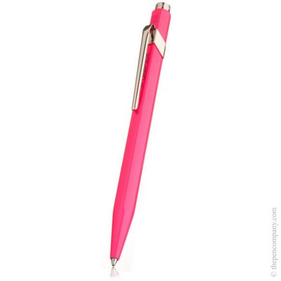 Spectrum Line Caran d'Ache 849 Fluo Ball Point Fluorescent Pink in Slimpack Box, Black Ink