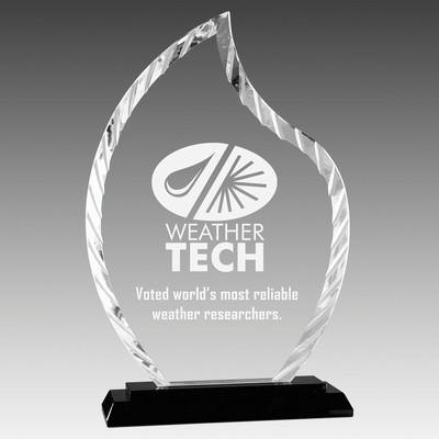 Flame Accent Glass on Base